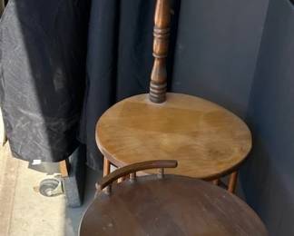 Two 2Tier Tables, One With Lamp 