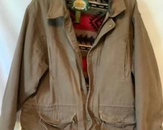 Cabelas Green Canvas Jacket XL T