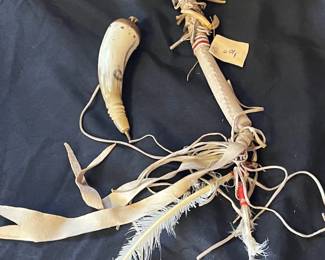 Powderhorn Native American Dance Rattle