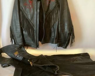 Protech Leather Chaps Jacket, XS