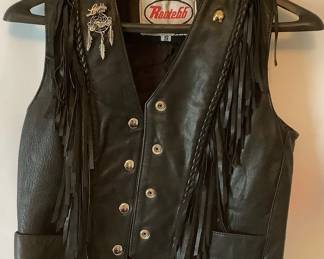 Route 66 Womens Leather Vest Size S