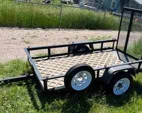  05 Two Wheel Utility Trailer with Fold Up Ramp