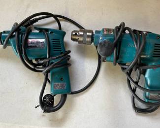 2 Makita 120V Corded Drills One 1 2 Inch 3 8 Inch