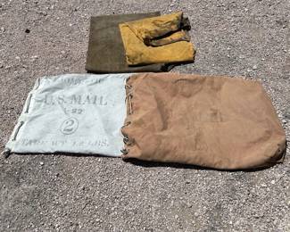 Oil Canvas Vintage U.S. Mail Bags 