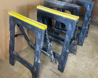4 Plastic Folding Saw Horses