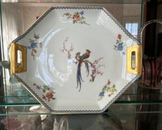 Haviland Limoges France Paradise Pattern gold trim Serving Dish