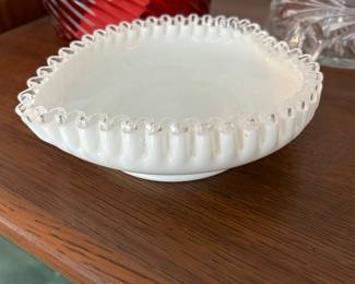 Fenton silver crest heart shaped candy dish