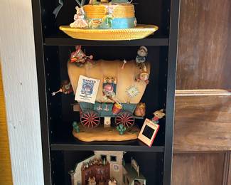 Enesco "In The Good Old Summertime" Mouse Sun Hat Animated Music Box, Enesco Waggin Tails Cowboys & Indians Music Box Mice…