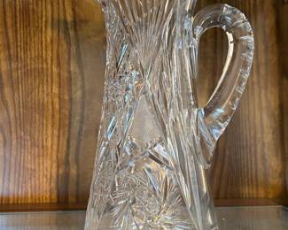 American Brilliant Cut Glass Pitcher