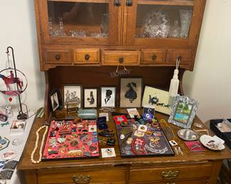 Antique China Cabinet With Possum Belly Drawers