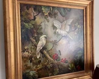 Oil painting in gold frame