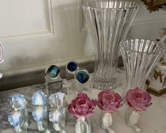 Napkin Rings, Josh Simpson, crystal vases