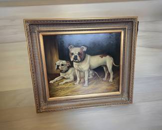 Oil painting in gold frame