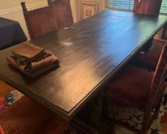 Antique dining room table and chairs
