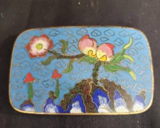 Lot # : 482 - Cloisonne belt buckle