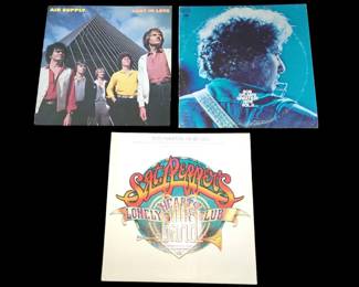 Lot # : 280a - Three vintage rock vinyl records - Bob Dylan,
