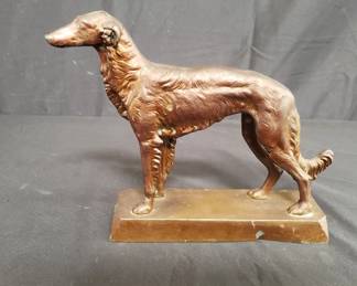 Lot # : 325 - Spelter dog figurine