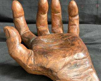 Lot # : 504 - Signed Chalk hand sculpture