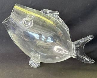 Lot # : 723 - Vintage MCM art glass fish bowl