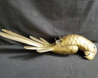 Lot # : 355 - Brass and copper parrot
