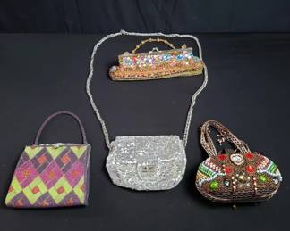 Lot # : 598 - Group of beaded/jeweled hand bags
