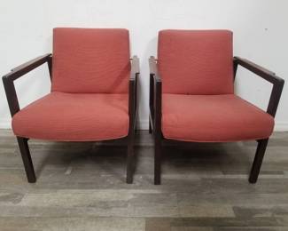Lot # : 750 - Pair of vintage Edward Wormley Dunbar armchairs