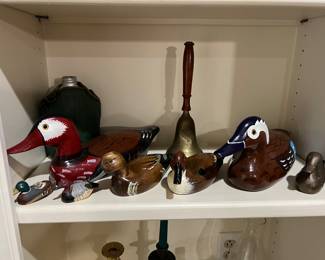 Hand painted wood ducks