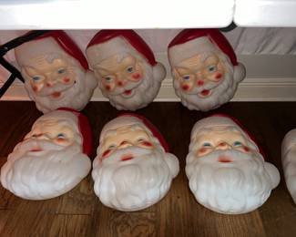 1968 Empire Blow Mold Santa clause faces