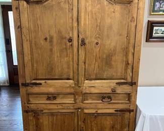 Large Rustic Pine Armoir 