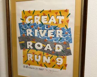Multiple Vintage Baton Rouge Great River Road Run Signed and Numbered Poster’s