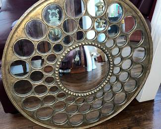 Round Art deco mirror
