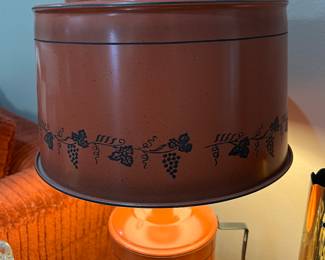 Vintage Mid century Burnt Orange Lamp