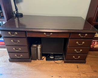 Solid Cherry Wood Executive Desk