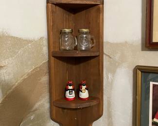 Rustic Corner Wall Shelf