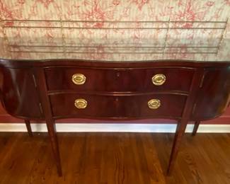 Bernhardt The Centennial Collection Glass Top Sideboard With Glass Top
