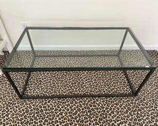Glass Top Rectangular Coffee Table
