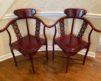 Pair Of Chinese Style Corner Chairs
