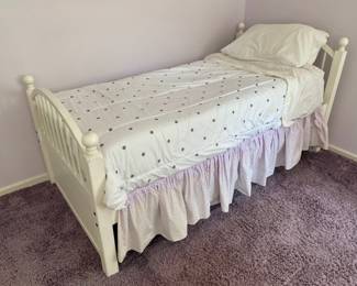 Stanley Furniture Two White Painted Twin Beds Or A Bunk Bed
