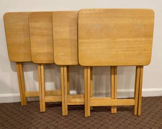 Set Of Four Folding Tray Tables
