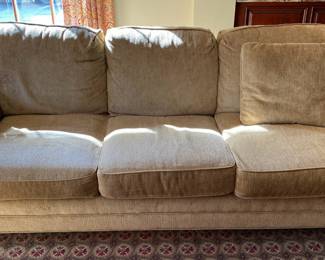Harden Sofa In Beighe Upholstery With Bun Feet
