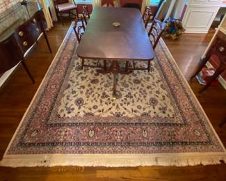 Persian Tabriz Hand Knotted Wool Rug In Mint Green Ivory And Pink
