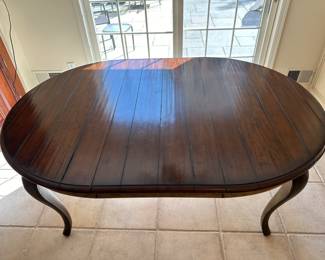 Oval Kitchen Table With Decorative Painted Edge
