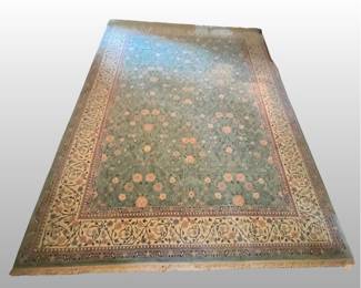 Persin Tabriz Hand Knotted Wool Rug In Ivory, Pink, Blue And Green
