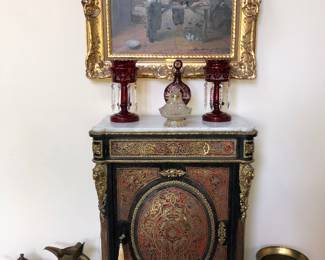 Boule cabinet: Descended in this fine old Cleveland family since the 19th c. A Rare Cleveland “Cleveland Millionaire’s Row” survivor!