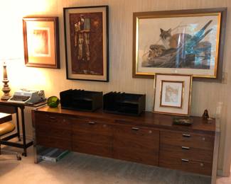 Roger Sprunger for Dunbar Rosewood & chrome credenza