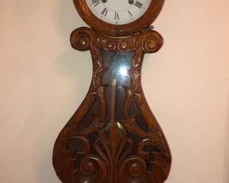 Antique Biedermeier wall clock