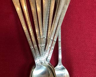 Art deco Alvin “Miss Alvin” sterling ice tea spoons