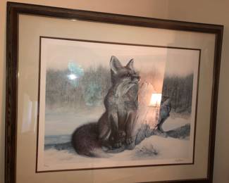 Signed Geoff Mowery, Fox lithograph