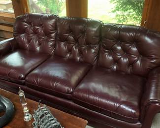 Bradington young fine leather sofa