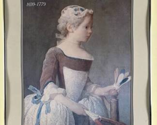 Lot 6- Jean Baptiste Chardin Grand Palais 1979 featuring "Girl with Racket and Shuttlecock"